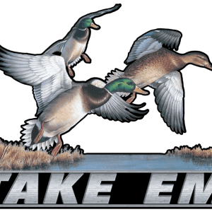 Large Color Take Em Waterfowl Decal