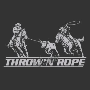 Throw'n Rope Team Roping Decal