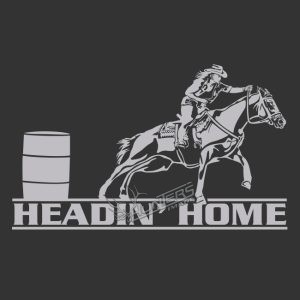Headin' Home Barrel Racing Decal
