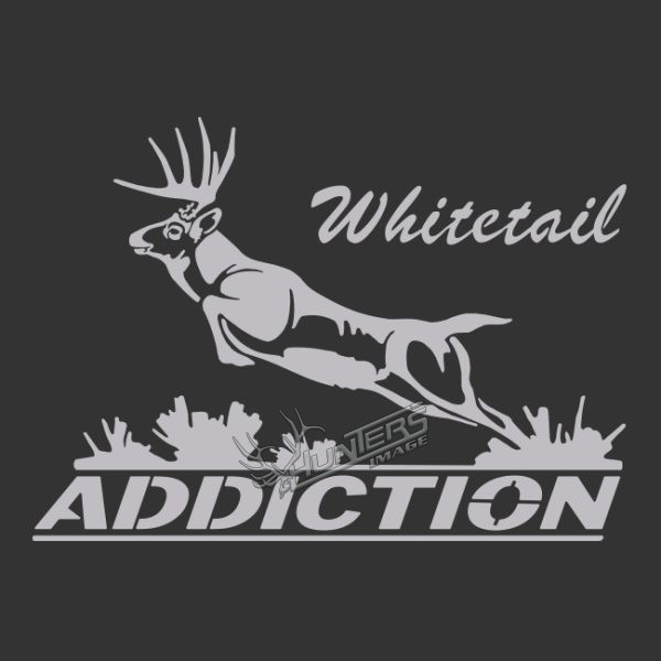 Running Whitetail Addiction Decal – Hunters Image